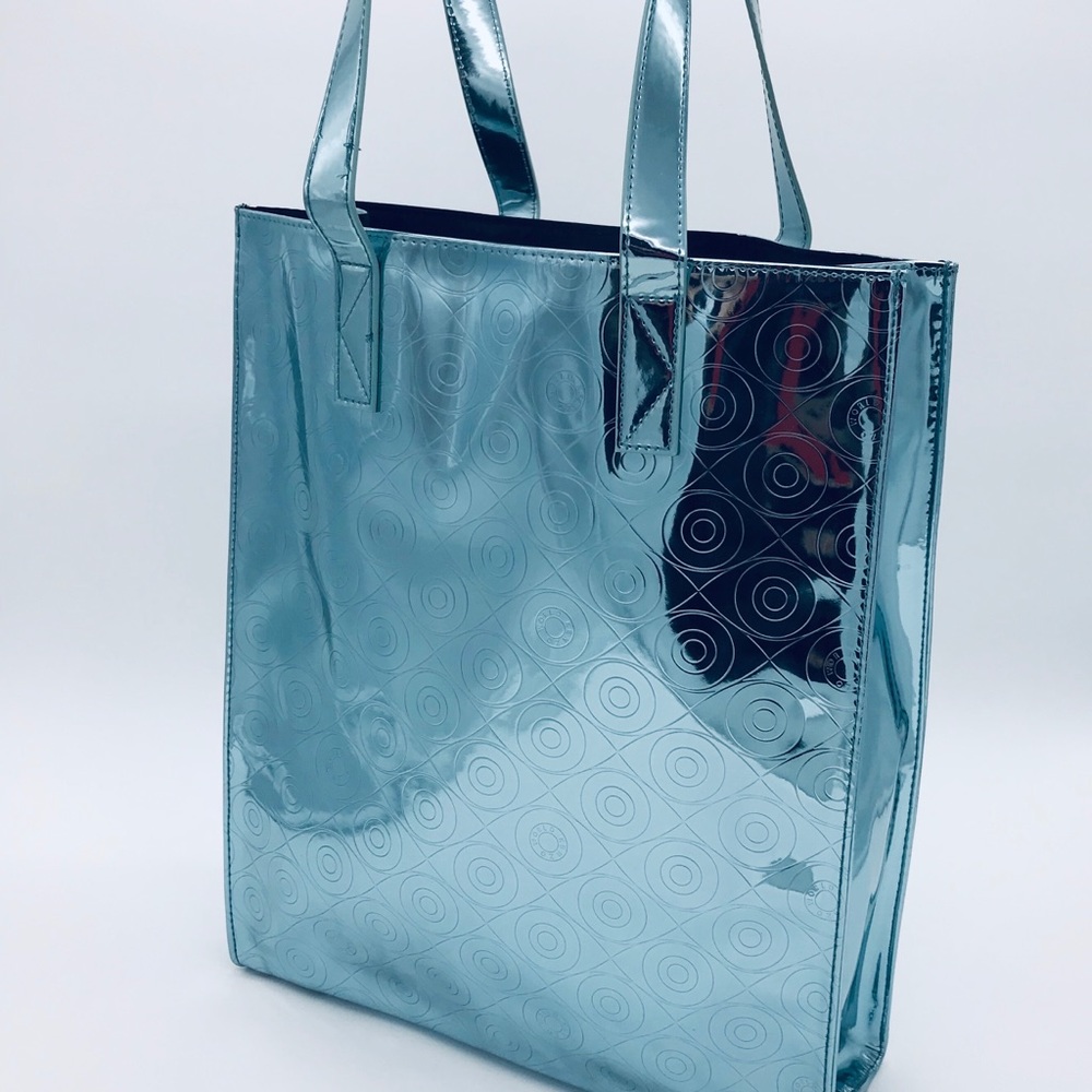 KENZO Metallic Blue Handbag Tote Bag NWT